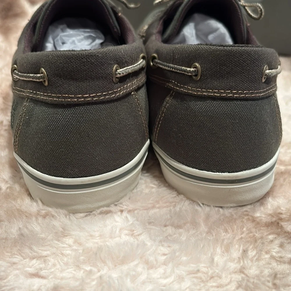 Timberland Earthkeepers Oxford canvas boat shoe size 11 olive green